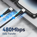 Extra Long USB C to USB C Cable 15FT 100W Type C Charger Fast Charging Cord 4