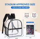 USPECLARE Clear Backpack for Stadium Approved 12×6×12 Transparent Bag | Black | Small — 5