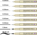 Muchcute Micro Fineliner Drawing Art Pens: 20 Set (12 Colors 01 & 8 Black) | 20 Set (12Colors01+8Black) — 3