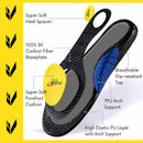 Carbon Fiber Insoles with Arch Support, Plantar Fasciitis Insoles, Breathable Slip-Resistant Top, Orthotic Pain Relief Inserts for Walking and Standing (US Men 5.5-6.5, Women 7.5-8.5) — 5