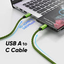Teyssor USB C Cable 10FT 5-Pack Nylon Braided USB A to Type C Fast Charging Cord Compatible with Samsung Galaxy S24 S23 S22, Note 20 10 9 8, Moto G7 G8 4