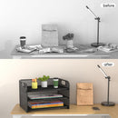 Samstar 3 Tier Letter Tray Paper Organizer with Handle, Mesh Desk Organizer Paper Sorter File Rack Shelves, Black — 5