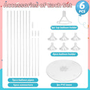 JOYYPOP 6 Sets 28 Inch Balloon Stand Kit, Balloon Holder Stickers Table Decoration Party Birthday Wedding Supplies Accessories | 6 Pack White — 3
