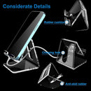 Crpich Acrylic Cell Phone Stand, Portable Clear Phone Stand for Desk, Compatible with Phone16 15 14 13 Pro Max Mini 12 11 Plus SE, Switch, Android Smartphone, Pad, Tablet, Desk Accessories photo 3