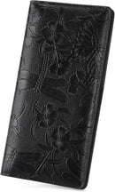 FALAN MULE Ultra Slim Thin Wallet for Women Bifold Leather RFID Blocking Designer Credit Card Holder