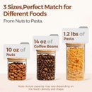 ComSaf Glass Pantry Storage Containers (0.7Qt/1.2Qt/1.6Qt) Set of 6, Square