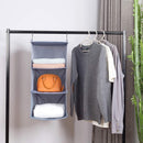 Hanging Closet Organizer 3-Shelf, Oxford Fabric Wardrobe Storage, Gray — 2