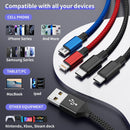 Dual USB-C 4 in 1 Multi Charging Cable, Charging Cords for Multiple Devices 6