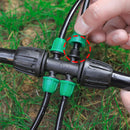12Pcs 1/2" Tubing to 1/4" Lock Tee Six-Way Tubing Irrigation Fitting | 12 Pcs 1/2 Inch Lock Barbed Tee Six Way — 2