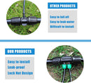 12Pcs 1/2 inch Tubing to 1/4 Inch Tubing Irrigation Connectors | 12 Pcs 1/2 Inch Lock Barbed Tee Four Way — 4