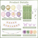 Fairy Lavender Birthday Decorations for Women Girls with Butterfly Stickers | Paste Purple — 3