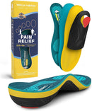 WalkHero 220+lbs Pain Relief Insoles, High Arch Support Inserts Women Men