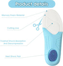 Piriuuo 2 Pairs Kids Memory Foam Insoles, Cropable Kids Insoles Soft Comfortable Shoe Insoles Shock Absorption Insoles Sweat-Absorbent Replacement Insoles for Kids Shoes (2.5-4) — 3