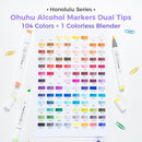Ohuhu Alcohol Markers 104 Colors Brush& Chisel for Adults Cozy Coloring | Brush & Chisel — 5