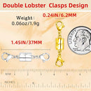 Magnetic Necklace Clasps and Closures with Double Lobster Clasp — 2