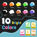 Window Chalk Markers for Glass Washable, 10 Colors Jumbo Liquid Chalk Marker with 10mm 3 in 1 Nib Thick Wide Tips, Big Chalkboard Markers, Car Paint Pen for Auto, Bistro, Mirror, Poster, Blackboards | Neon - 10mm 10Pack — 3