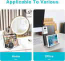Boloyo Acrylic File Holder,1PC 2 Sections Clear File Organizer Mail Letter Sorter Desktop Folder Holder for Home Office School Envelope Bill Filling Paper Document — 6
