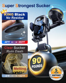 YRU True Military-Grade [360° Rotation Suction] 2026 Ultimate Car Phone Holder Mount 【90+LBS Safest Strongest & Patent Certs】 Dashboard Windshield Vent for iPhone 18 Pro Max Samsung Webcam,Gloss Black | Dark Black photo 4