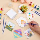 ESRICH 24 Pack 3x3IN Mini Magnetic Canvas Panels, Small Canvases for Painting for Oil, Watercolor, Acrylic Painting & DIY Crafts with 24PCS 3x3IN Square Flat Canvas Boards, 24PCS Soft Magnets | 3 x 3 in (24 Pack) — 2
