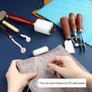Leather Working Tools, Practical Leather Craft Kit with Carving Sewing Punching Cutting and Other Sanding Tools for Crafting, Repair DIY Projects | silver | 35PCS — 5
