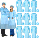 Xuhal 50 Set Disposable Isolation Gown and Bouffant Cap Set, Blue — 1