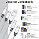 USB C Splitter Multi Charging Cable,USB A/C to USB C QC 3.0 Fast Charging[2Pack 4Ft], 4 in 2 Multi Charger Cord, with 4 Type-C Connectors Compatible with Cell Phones Tablets and More 7