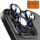 TOCOL for 2 Pack iPhone 16 Pro Max Camera Lens Protector/iPhone 16 Pro Camera Lens Protector Tempered Glass HD Individual Scratch Resistant Cover Accessories Case Friendly（Black） — 1