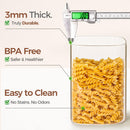 ComSaf Glass Storage Jars with Bamboo Lids 4.6 Qt 2 Pack Large Wide Mouth
