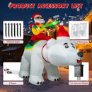 7FT Christmas Inflatable Santa Claus Riding Bear with Shaking Head and LED Lights,Christmas Blow up Yard Decorations with Recording function and Music for Xmas Holiday Party Indoor Garden Lawn — 7