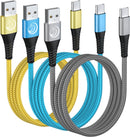 USB C Cable 10FT 3Pack Fast Charging Nylon Braided Long Type C Charger Cable for Samsung Galaxy S24 S23 S22 S21 S10 S9 S8 A02s A03s A11 A12 A13 A14 A21 A22 A32 A42 A53, Tablet, LG, Moto, TCL 1