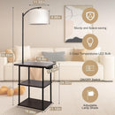 PESRAE Floor Lamp with Table, End Tables with Charging Station — 4