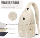 Pritent Crossbody Bags for Women Men Trendy Sling Bag Backpack Casual Chest Bag with Convertible Shoulder Strap | Medium | Beige — 4