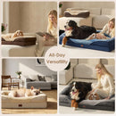 EHEYCIGA Orthopedic XL Dog Bed for Large Dog, Memory Foam Dog Couch, Grey