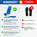 Shock Absorbing Gel Insoles for Walking & Standing All Day – Reduce Heel Impact, Anti-Fatigue, Low-Profile Shoe Inserts with Heel Cushion & Forefoot Massage, Men & Women - Blue — 6
