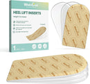 Heel Lift Inserts for Women Shoes - Welnove Adjustable Orthopedic Shoe Lifts for Uneven Legs - Gel Heel Inserts for Leg Length Discrepancy Heel Pain Heel Spur - Heel Wedge Pads (Size S, 3 Layers) - Beige — 1