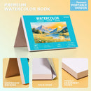 Pacocoast Small Watercolor Sketchbook 5.5"x8.5", 30 Sheets 140lb/300gsm | Teal — 2