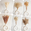 Dried Pampas Grass Decor, 120 PCS Pampas Grass with Bunny Tails Dried Flowers, Reed Grass Bouquet for Wedding, Boho Flowers, Home Table Decor, Rustic Farmhouse Party (White and Brown) | 120PCS — 3