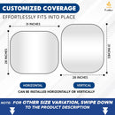 EcoNour 2 Piece Foldable Car Windshield Sun Shade, UV & Heat Protection — 6