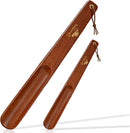 Wooden Shoe Horn Set, 15'' Long Handle for Seniors & Adults, 10.25'' Short Shoe Spoon f… — 1