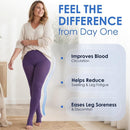 ABSOLUTE SUPPORT Compression Pantyhose 20-30mmHg, Opaque, Purple, 3X-Large — 4