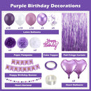 Purple Happy Birthday Party Decorations for Women Girls | Dusty Purple — 2