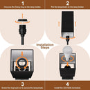 Bedside Table Lamp for Bedroom with 2 USB Ports, 14-Inch, Black — 8