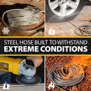 BIONIC STEEL 75 Ft Garden Hose 304 Stainless Steel, 75 Ft Water Hose, Super Tough & Flexible Metal Hose, Lightweight, Crush Resistant Fittings, Kink & Tangle Free, Rust Proof, Easy to Use & Store | 75' — 3