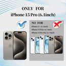 ankofave Magnetic for iPhone 15 Pro Phone Case for Women, Matte Luxury Soft Metallic Luster Design with Camera Lens Protector, Compatible with Magsafe Case for iPhone 15 Pro 6.1"-Red Wine — 7