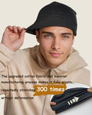 vidsel 100% Cotton Skull Caps Beanie Night Cap Sleep Hats for Men Women - 2 Black & Dark Grey — 8