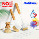 Holikme 6 Pack Dish Brush with Bottle Brush Scrub Brush Straw,Yellow — 5