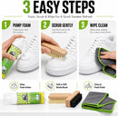 Shoe Cleaner Sneakers,8.5oz Shoe Cleaning Kit with 2 Brush,Shoe Cleaning Removes Dirt and Stain for White Shoes, | With Microfiber Towel — 3