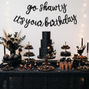 BEISHIDA Glitter Black Pre-Strung Go Shawty It's Your Birthday Banner Decor — 4