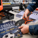Preciva 4-Size Grommet Tool Kit, 4-Color Eyelets 1/2" 1/4" 3/8" 5/16" — 7