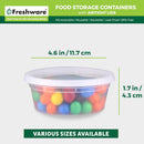 Freshware Food Storage Containers [50 Set] 8 oz Plastic Deli Containers with…